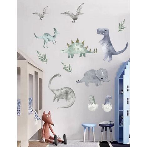 Sticker mural dinosaure amovible autocollant décoration murale pour chambre d enfant garçon et fille (1/3)