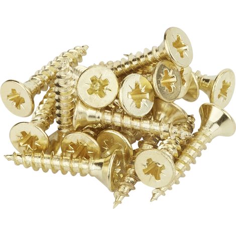 1 Set Schrauben 3 x 16 mm Messingoptik für 1000 mm Stangenscharnier Klavierband Türscharnier Bandscharnier von SOTECH