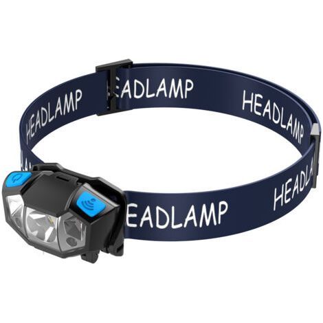 Powerful LED Headlamp, USB Rechargeable Motion Detection Ultra Bright Waterproof Adjustable Flashlight (1/5)
