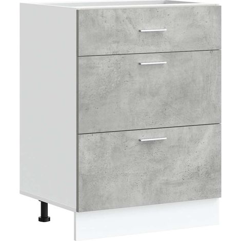 Maison Exclusive - Base da Cucina “Lyon” Grigio Cemento in Legno Multistrato