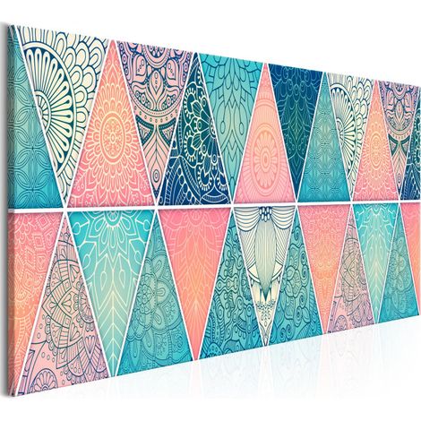 Tableau Imprimé "Oriental Triangles Narrow" 45 x 135 cm (1/2)