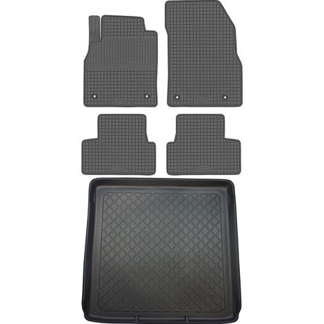 Opel Astra IV J Kombi de 09.2010 a 03.2016 SET - Alfombrillas de goma para coche + alfombrilla para maletero