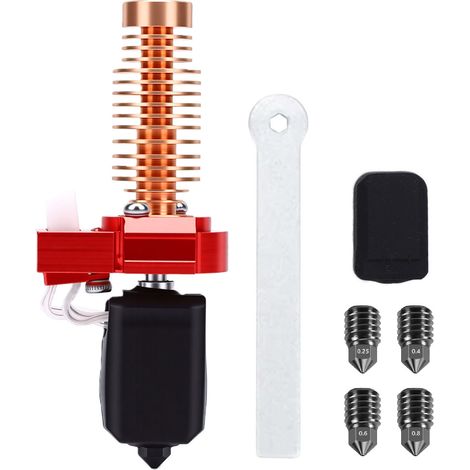Kit Hotend de remplacement pour imprimante 3D Flashforge Adventurer 5M Pro, extrudeuse de buse en acier trempé avec buses 0.25 0.4 0.6 0.8mm (1/5)