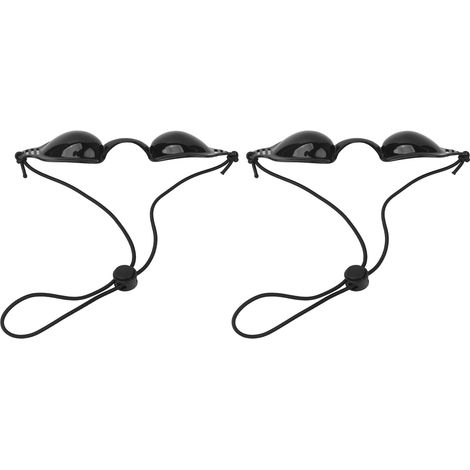 Lunettes de Sécurité Laser IPL Anti-Lumière Rouge pour Épilation et Traitement des Taches, Noir - 2 Pièces (1/5)