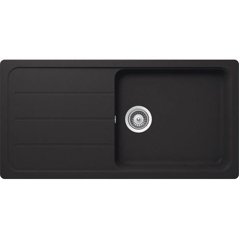 Schock Lavandino da cucina 100 x 50 cm Formhaus D-100L Onyx - CRISTALITE Lavello da 60 cm di larghezza sotto mobiletto, FOMD100LAGON (1/4)
