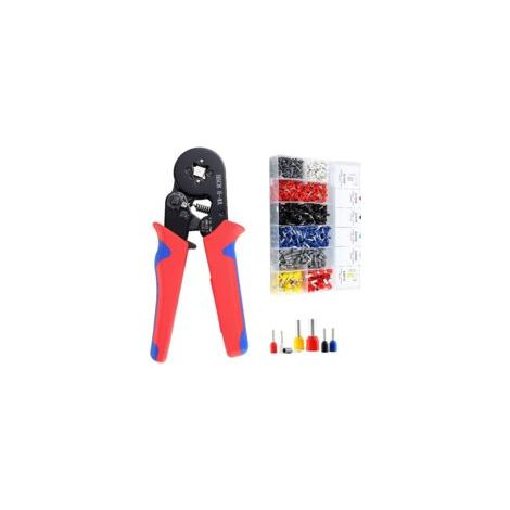 Crimpzange für 0,25–10 mm²-Anschlüsse – Hochfester legierter Stahl – Einstellbare Crimpung – Für Elektriker und Kfz-Reparaturen – Crezuo