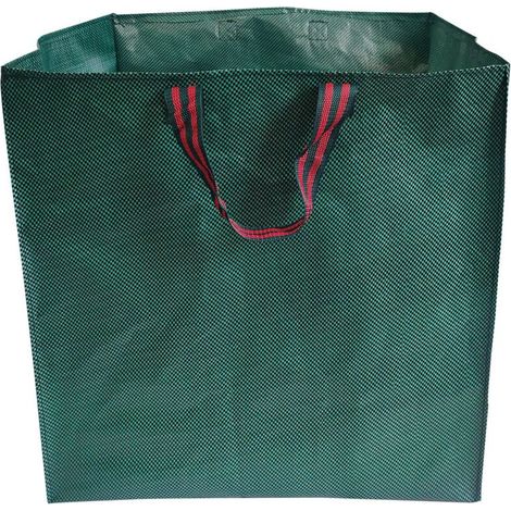 [NIEMALS VERWENDET] 2er-Pack Gartenabfallsäcke, großer Müllsack mit Griffen, Stützrahmen, wasserdicht, faltbar, wiederverwendbar, für Unkraut, Blätter und Müll