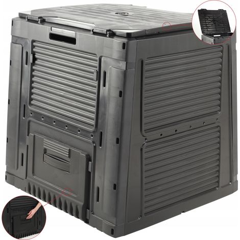 Keter E-Composter 470L Gartenkomposter, schwarz
