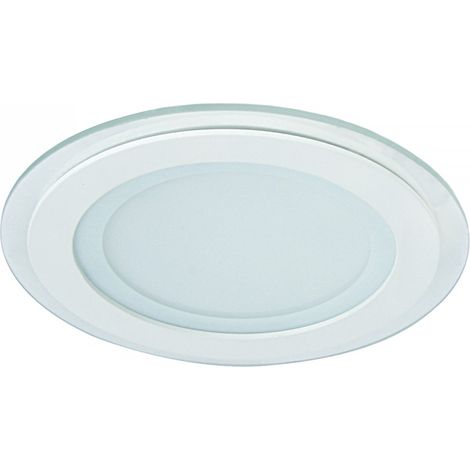 Downlight LED redondo "Kairo" (6W 3000K 550lm) IP20 Ø9,5cm fabricado en aluminio, cristal y PVC color blanco (1/2)