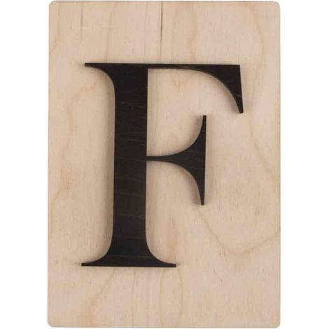 Objet décoratif - RAYHER - Lettres en bois - 14,9 x 10,5 cm - Noir - Style contemporain (1/2)