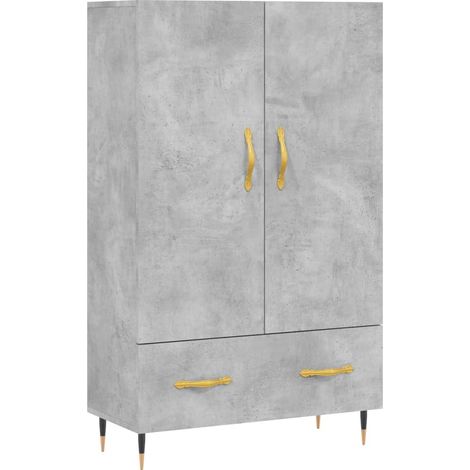 Credenza buffet cassettiera mobile contenitore organizer cucina soggiorno soggiorno alto 69,5 x 31 x 115 cm derivati del legno grigio 020034482