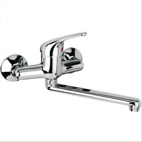 Rubinetto Miscelatore Lavello Cucina e Lavatoio a Muro Modello T-One by Teorema