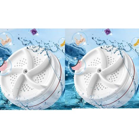 Mini turbo washing machine, ultrasonic turbine washing machine with USB cable - for home, camping, dormitory. 2 pieces. (1/5)