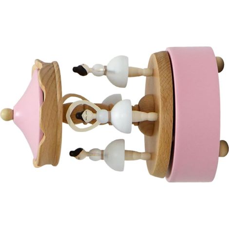 Boîte à Musique Rotative Ballerine Bois Boîte à Musique Danseuse avec Figurine de Ballerine pour Décoration Intérieure (1/5)