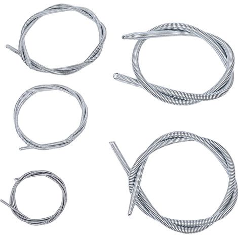 Lot de 5 cintre-tubes à ressort intérieur acier inoxydable 1/4po 3/8po 1/2po 5/8po 3/4po 1100mm pour tuyau cuivre aluminium (1/5)