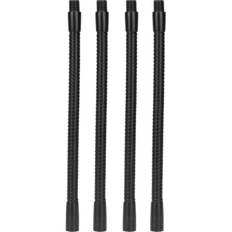 Zoternen Tubo flessibile per lampada a collo di cigno in alluminio, 4 pezzi, calibro 10 mm, tubo flessibile per lampada da tavolo/scrivania, accessori per illuminazione, 20 cm