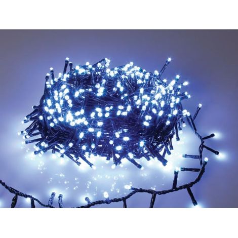 Straightlight LED - 16 m - 750 weiße Lampen - grüner Kabel