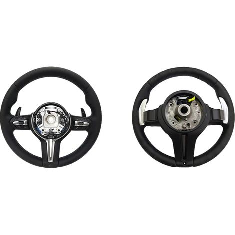 Volante, in pelle/carbonio, design personalizzabile, compatibile con BMW F30 F20 F22 F23 F33 F34 X1 F48 F15 X3 F25 M3 F80 E90 E70 E84, M5 SENZA ABS (1/2)