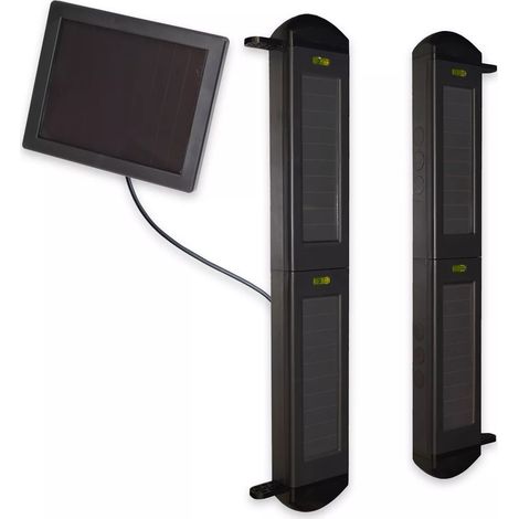 Kit barrières infrarouges 2B + Panneau solaire déporté avec support de fixation réglable (DA600+) (1/5)