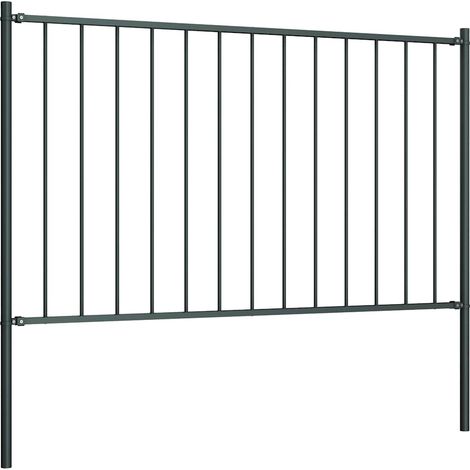 Maison Exclusive - Zaunelement Woerden mit Pfosten Stahl 1,7 x 1