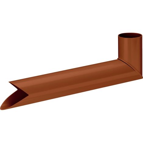 INEFA Wasserspeier Fallrohr, PVC Übergangsstück Regenrohr, Dachrinnenzubehör, einfache Steckmontage, Made in Germany - Braun, DN50 / 50mm