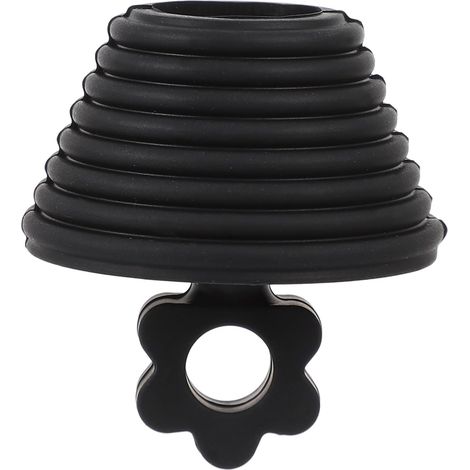 Bouchon spiralé en silicone noir pour baignoire, amovible, salle de bain et hôtel.