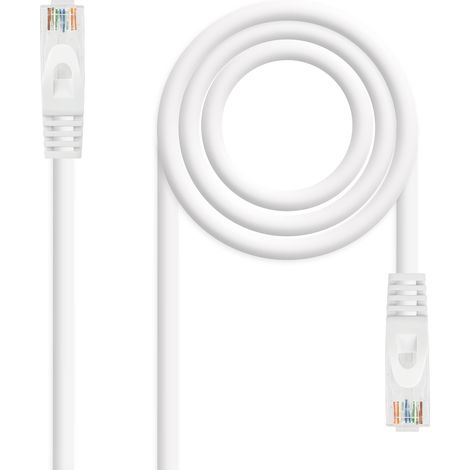 Câble réseau Rj45 Utp Cat6a Lszh Cu Awg24 0,5m Blanc 10.20.1800-w