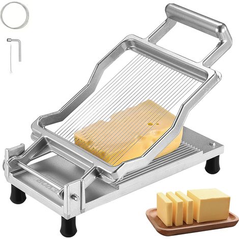 VEVOR Käseschneider mit Draht,0,2Zoll ultradünne Käse-Butterschneideklinge,abnehmbarer Käsehobeldraht,kommerzieller Käsehobel aus Aluminiumlegierung mit Messerdraht aus 316er Edelstahl,der Küche (1/5)