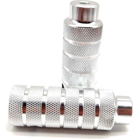 2 Pièces Repose Pieds de Vélo en Alliage d'aluminium Pied Pegs Pédale Repose-Pieds Cylindriques Piquets de Vélo Antidérapan (1/4)