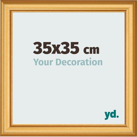 yd. - Cadre photo 35x35 - Or Mat - MDF - Lazio