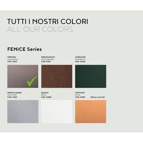 Balconetta rettangolare in resina Fenice h. 55 cm. Tortora