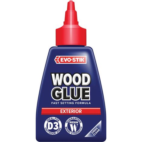 EVO-STIK Weatherproof Exterior Wood Glue (Resin 'W') - 250ml, Suitable for Outdoor Applications