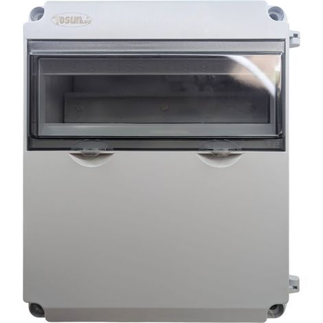 Caja de distribución eléctrica de superficie con visor 12 módulos (1/2)