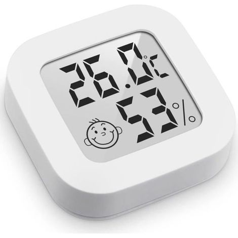Mini Thermomètre Hygromètre Digital Haute Précision - Moniteur Température et Humidité - Indicateur Niveau Confort - Intérieur (1/5)