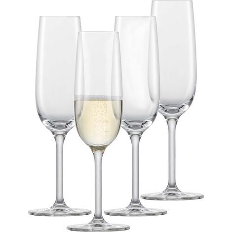 Flûte à champagne For You set de 4, élégantes flûtes à champagne avec point de mousse, verres en cristal résistant au lave-vaisselle, fabriqué en Allemagne art. n° 121872 (1/5)