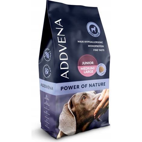Croquettes pour chien ADDVENA POWER OF NATURE Junior agneau 10 kg (1/3)