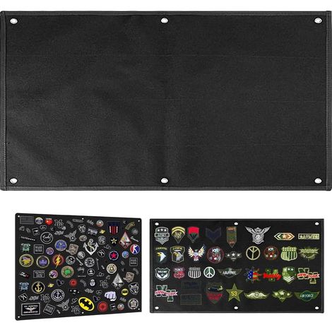 Tableau Scratch Pour Ecusson, 110x 70 cm Pliable Tableau D'affichage Tactique, Panneau pour Patch, Patch Scratch Militaire pour Ranger et Présenter les Insignes de Combat, Pliable et Facile à Nettoyer (1/5)