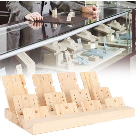 Support de présentation pour bijoux en bois avec oreilles (1/5)