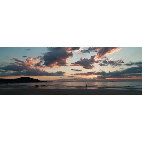 Tableau sur toile plage Sainte-Lunaire 30x97 cm - Impression sur Toile Murale Décorative - Image imprimée en HD sur Toile - Toile sur Châssis en Bois FSC - Fabriqué en France (1/4)