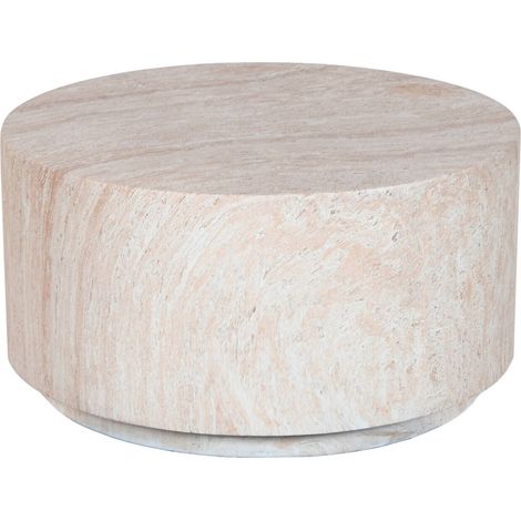 Table basse design fibre de verre effet travertin style néoclassique (1/4)