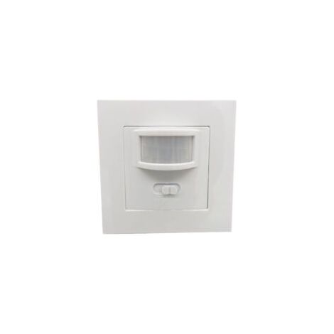 Interruptor de pared empotrable Crezuo de 160° con detector de presencia humana, compatible con iluminación LED y halógena.