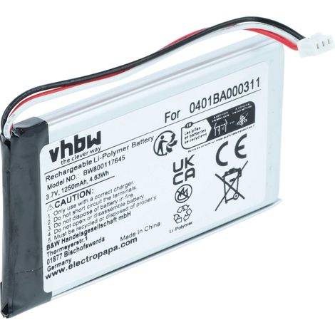 vhbw Akku kompatibel mit Elca MITO-VETTA, MAGO-EVO, EVO, VETTA Fernbedienung Remote Control (1250 mAh, 3,7 V, Li-Polymer)