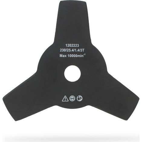 Lame 3 Dents - Adaptable Pour Débroussailleuse - Coupe De 230 mm, Alésage 25,4 mm (1/5)