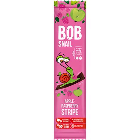 Bob Snail Snacks, lanières pomme-framboise 14 g