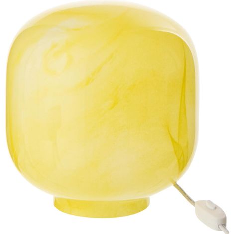Lampe à Poser en Verre "Bola" 21cm Jaune (1/5)