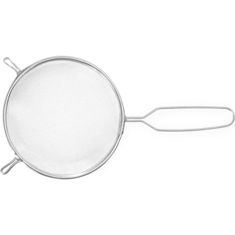 Sieb – 1 Stück – verzinnter Stahl – schlanker Griff – Küche – Ø 160 x 320 mm (1/2)