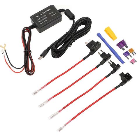 Dashcam-Festverdrahtungsset 12V/30V auf 5V Unterspannungsschutz USB Typ C Festverdrahtungsset für GPS-Stromversorgung