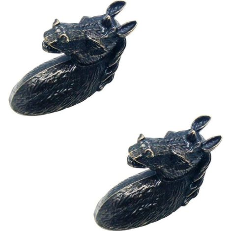 Lot de 2 poignées de meubles en forme de tête de cheval, style moderne, simple et créatif, inspirées des animaux.