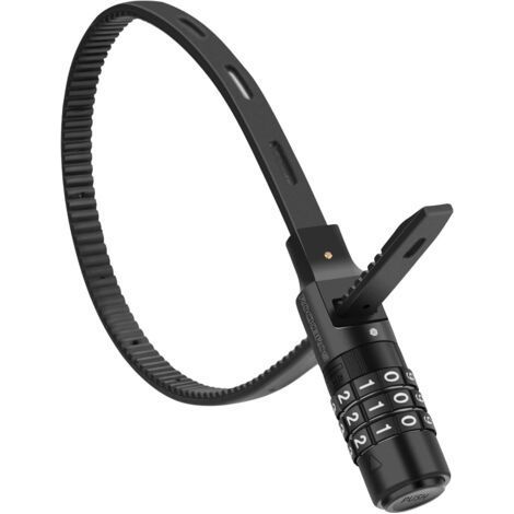 Antivol pour Casque Vélo Moto Portable, Cadenas Casqeu en Sangle Réglable Multifonctionnelle avec Code à 3 chiffres Antivol Vélo pour Vélo Tricycle Scooter (1/5)