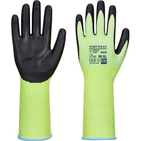 Grüner langer Handschuh mit Bündchen Farbe: Grün/Schwarz Größe XXL - Portwest